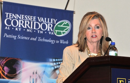 Congresswoman Marsha Blackburn speaks to audience during TN Valley Corridor event