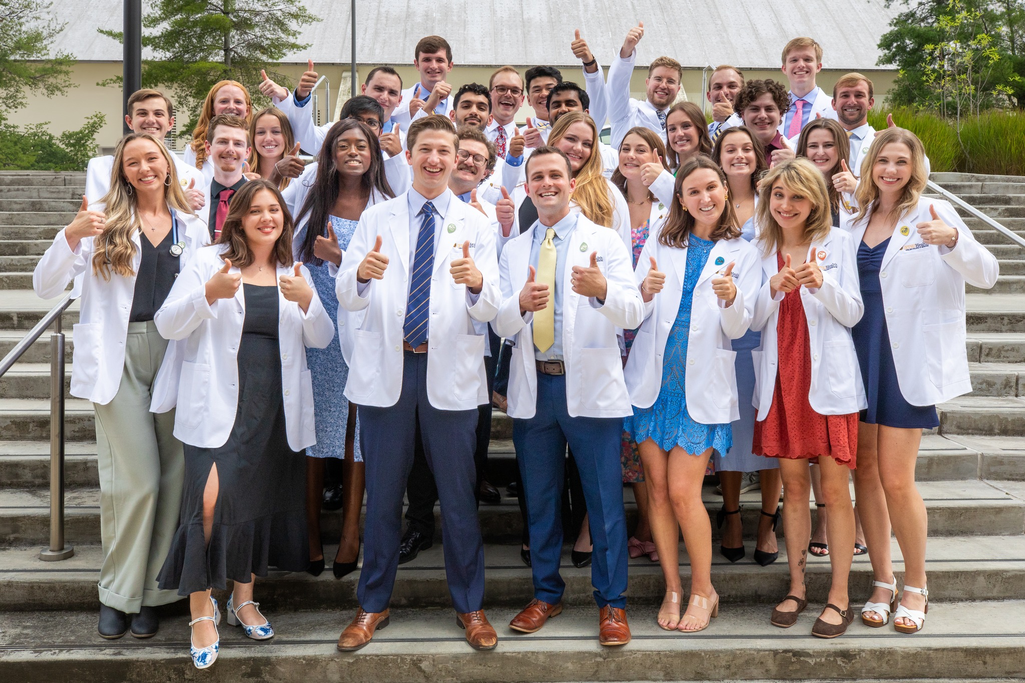 Class of 2027 is happy to be in their new white coats.