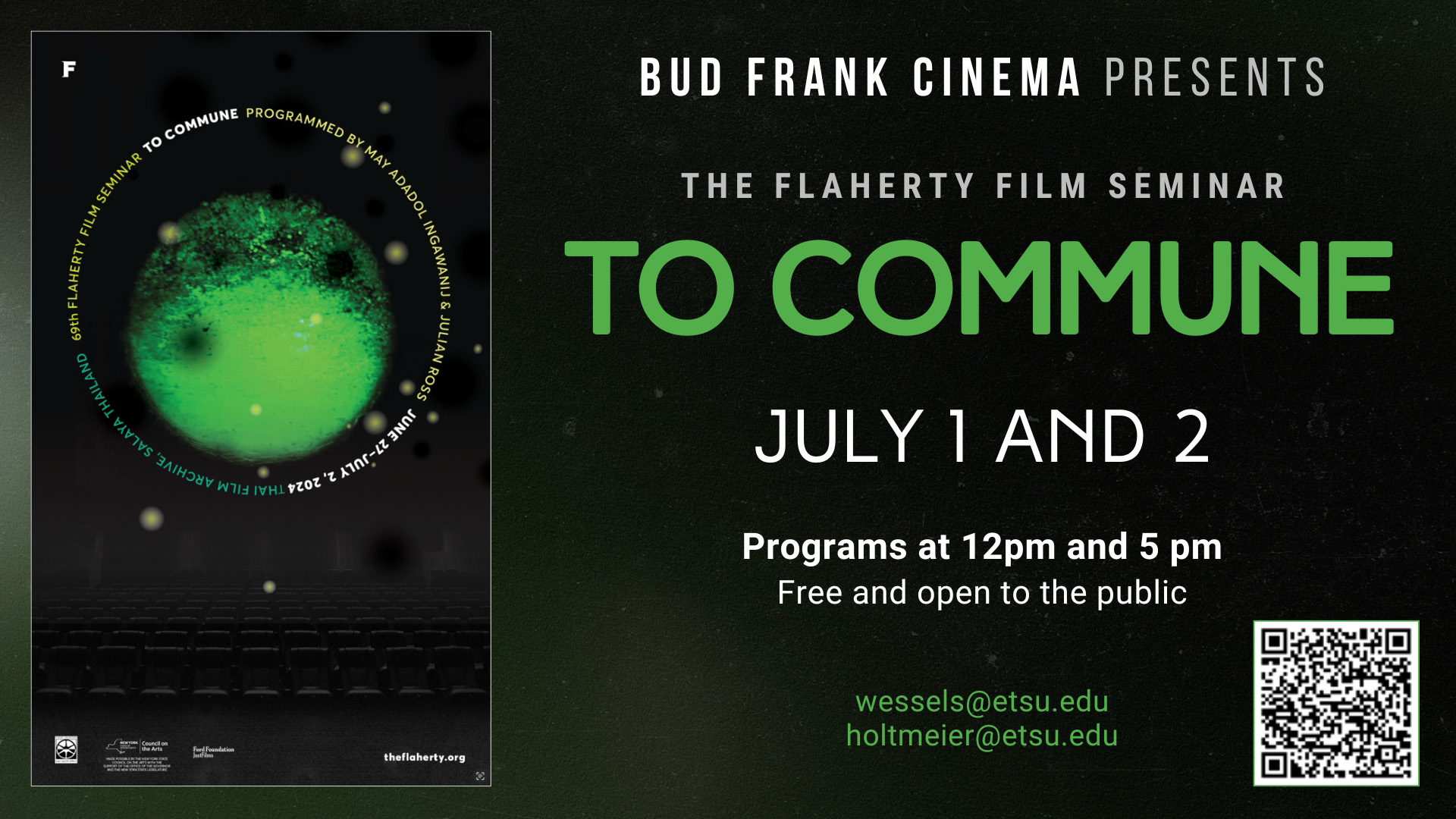 Bud Frank Cinema Presents The Flaherty Film Seminar To Commune