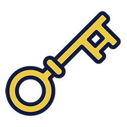 A gold key