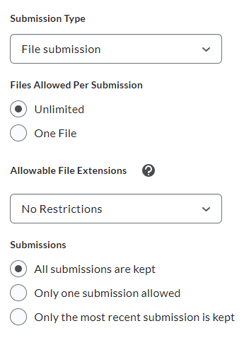 Image of File submission options 