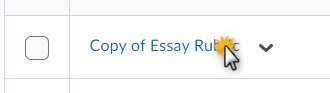 image of the name of a rubric in the rubric list