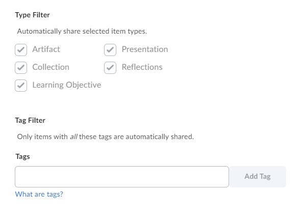Image of the AutoShare options on the New Sharing Group page.
