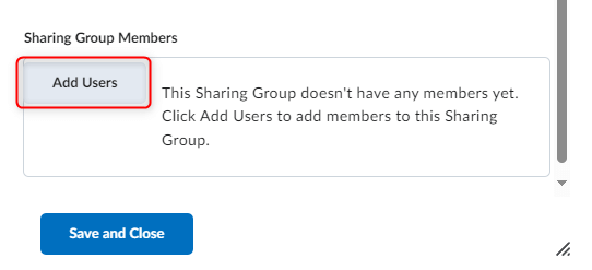 image of the add users section that pops up under new share group settings after entering a name