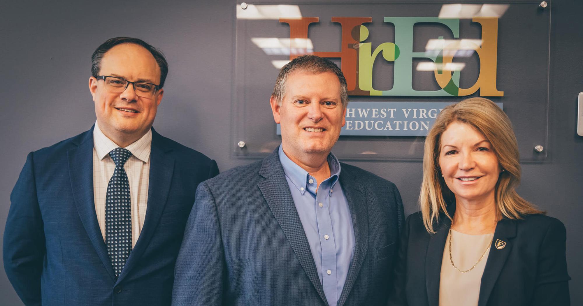 Dr. Kimberly McCorkle of ETSU with Dr. Tommy Wright and Dr. Robert Brandon of SWCC