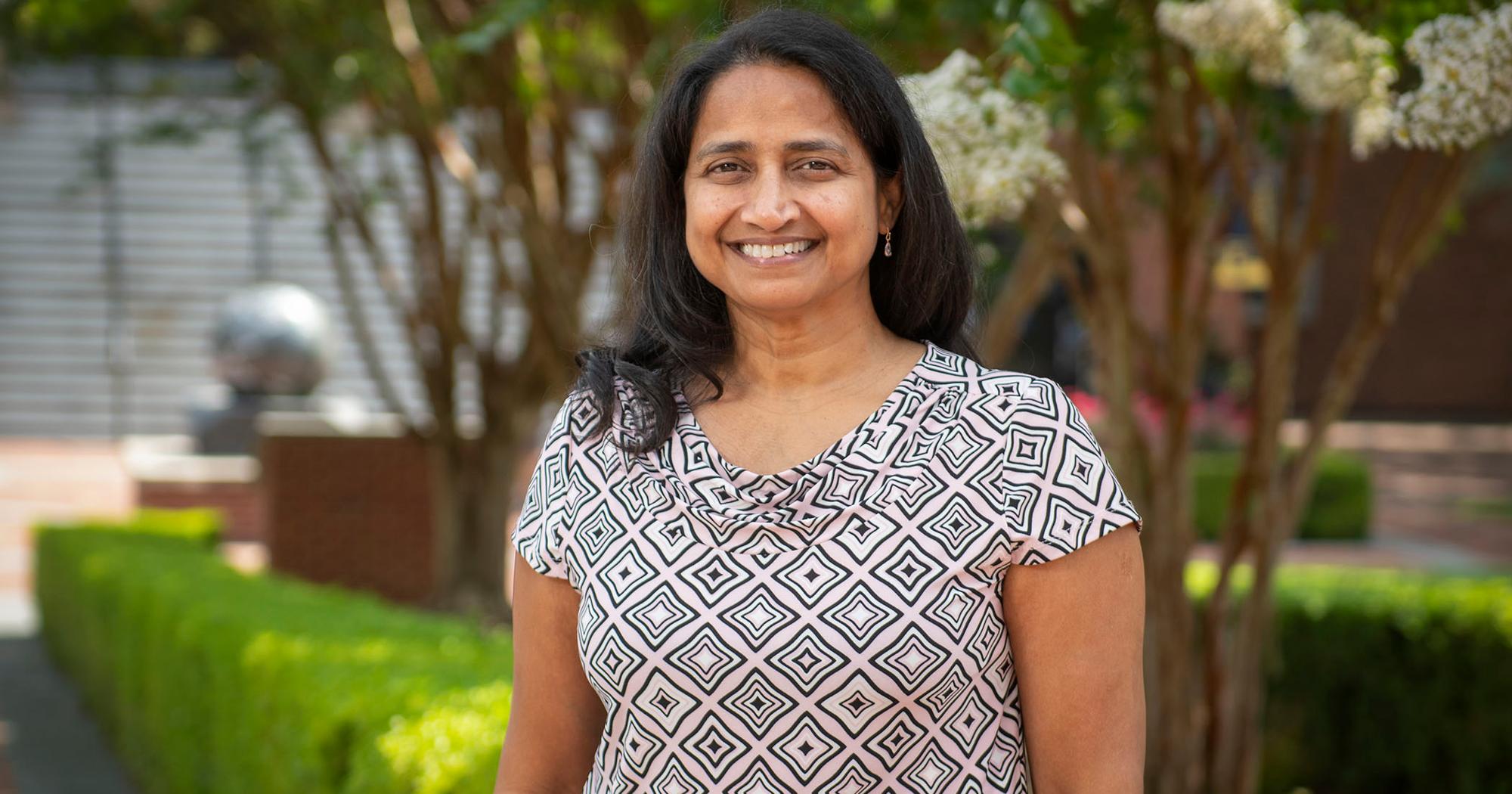 Dr. Aruna Kilaru on ETSU's main campus.