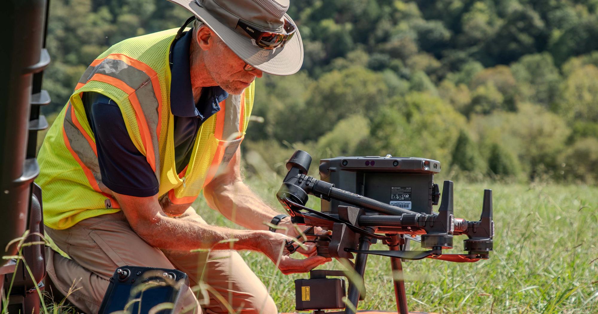 ETSU staffers combed northeast Tennessee with drones, as highlighted in this image.