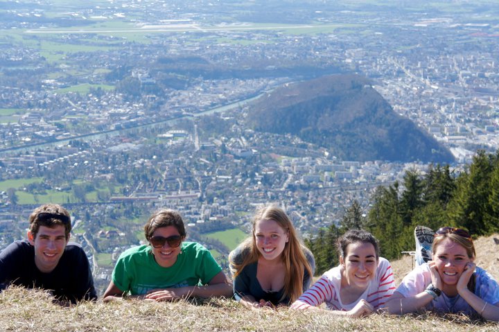 Student study abroad group, Austria