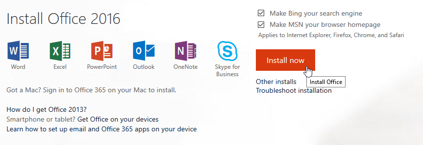 how do i install office 365 office suite