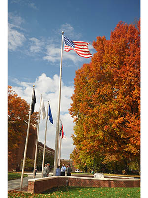 ETSU Veterans Memorial flags