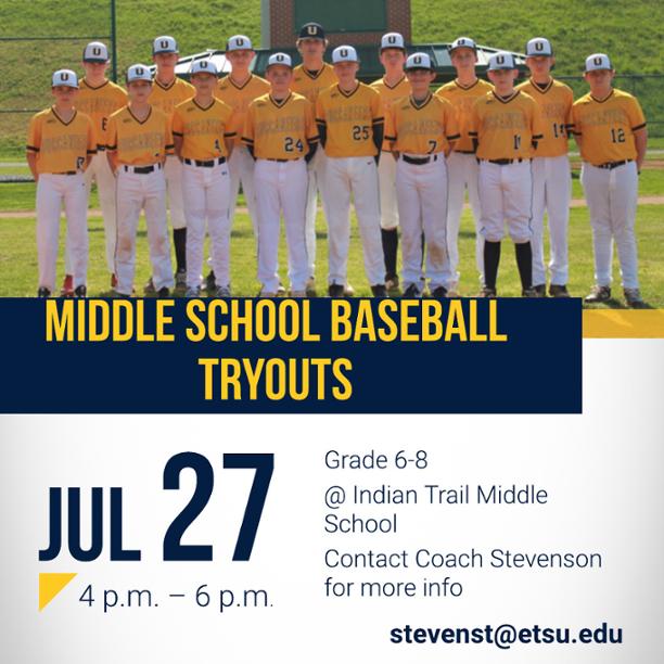 Middle School Baseball Tryouts