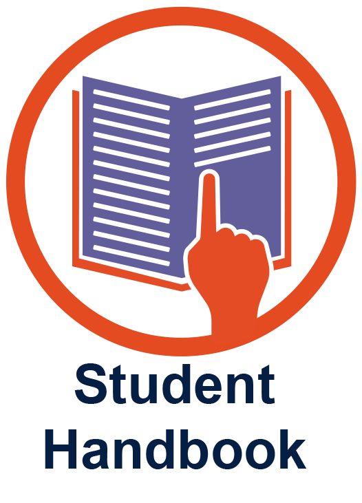 Icon of finger pointing at a book