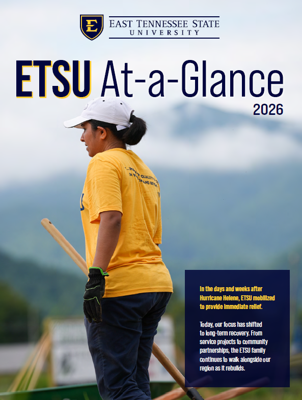 Cover of ETSU's 2024 At a Glance booklet